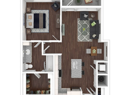Peachtree: Beds - 1: Baths - 1: SqFt Range - 756 to 756