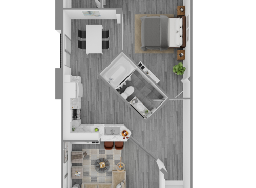 La Scala: Beds - 1: Baths - 1: SqFt Range - 884 to 894