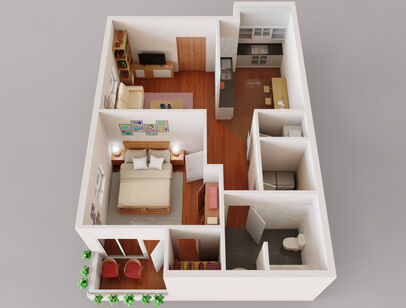 The Single 1.5 Bath: Beds - 1: Baths - 1.5: SqFt Range - 1600 to 1600