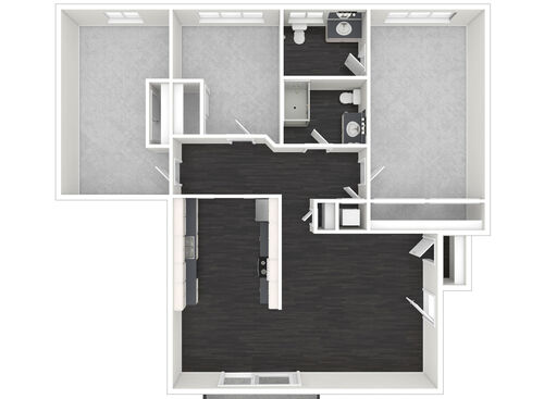 The Reserve at Walnut Creek 3x1.5 Floor Plan