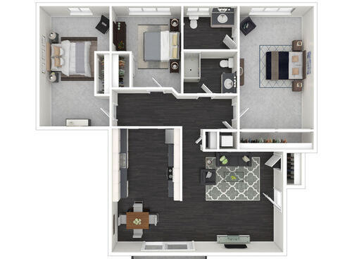 The Reserve at Walnut Creek 3x1.5 Floor Plan