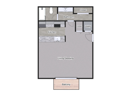 The Stratford: Beds - Studio: Baths - 1: SqFt Range - 508 to 508