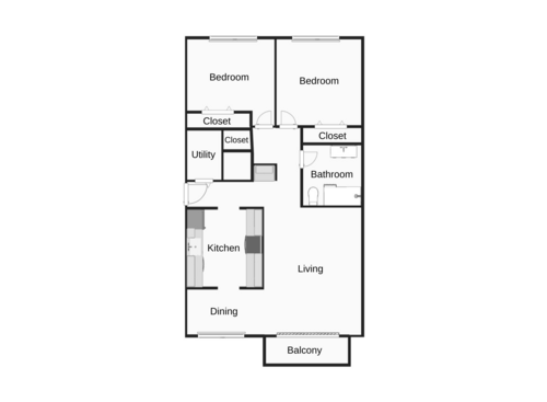 The Bonelli: Beds - 2: Baths - 1: SqFt Range - 980 to 1029