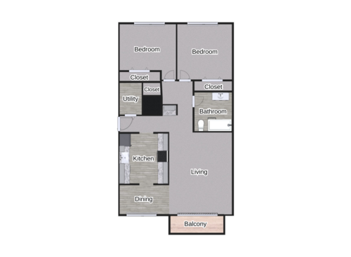 The Bonelli: Beds - 2: Baths - 1: SqFt Range - 980 to 1029