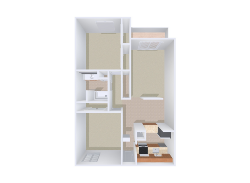 The Belmont: Beds - 2: Baths - 1: SqFt Range - 993 to 993