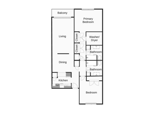 The Bleu: Beds - 2: Baths - 2: SqFt Range - 1275 to 1275