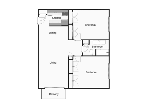 The Bonelli: Beds - 2: Baths - 1: SqFt Range - 918 to 918