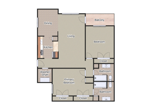 The Byland: Beds - 2: Baths - 2: SqFt Range - 1156 to 1156