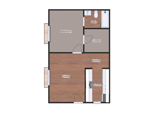 New Haven: Beds - 1: Baths - 1: SqFt Range - 522 to 522