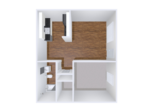 The Ayers: Beds - 1: Baths - 1: SqFt Range - 524 to 524