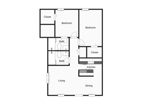 The Bleu: Beds - 2: Baths - 2: SqFt Range - 1004 to 1004