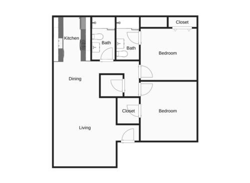 The Byland: Beds - 2: Baths - 2: SqFt Range - 837 to 837