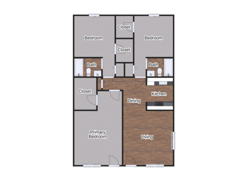 The Cambridge: Beds - 3: Baths - 2: SqFt Range - 1097 to 1097