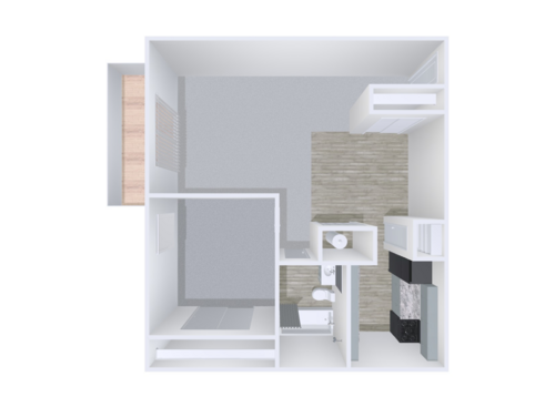 The Ayers: Beds - 1: Baths - 1: SqFt Range - 670 to 670