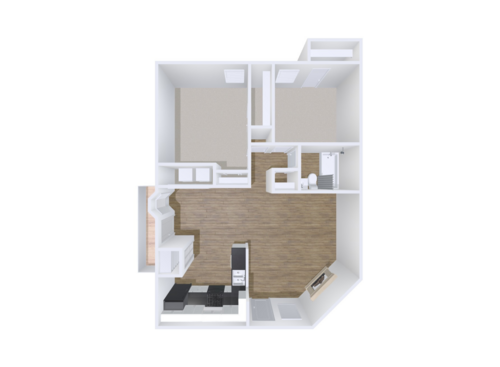 The Chateau: Beds - 2: Baths - 1: SqFt Range - 793 to 793