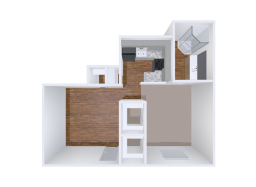 The Ayers: Beds - 1: Baths - 1: SqFt Range - 600 to 600