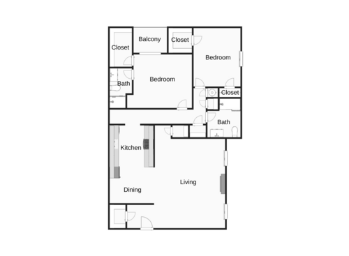 The Belmont: Beds - 2: Baths - 2: SqFt Range - 1080 to 1080