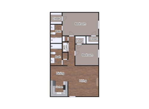 The Bonelli: Beds - 2: Baths - 2: SqFt Range - 986 to 986