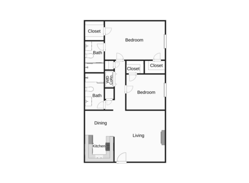 The Bonelli: Beds - 2: Baths - 2: SqFt Range - 986 to 986