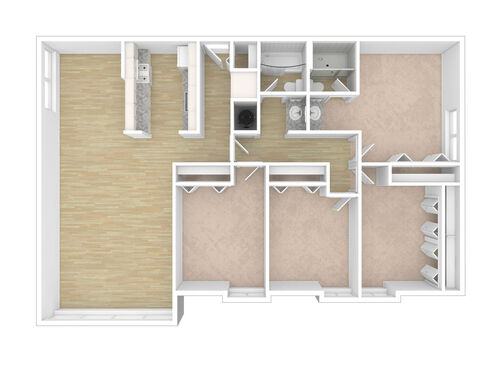 Four Bedroom: Beds - 4: Baths - 2: SqFt Range - 1343 to