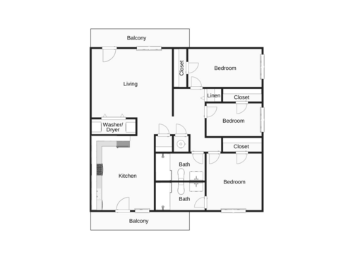 The Cambridge: Beds - 3: Baths - 2: SqFt Range - 1223 to 1223