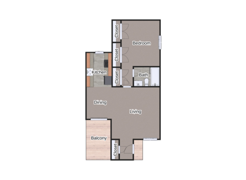 The Ayers: Beds - 1: Baths - 1: SqFt Range - 709 to 709