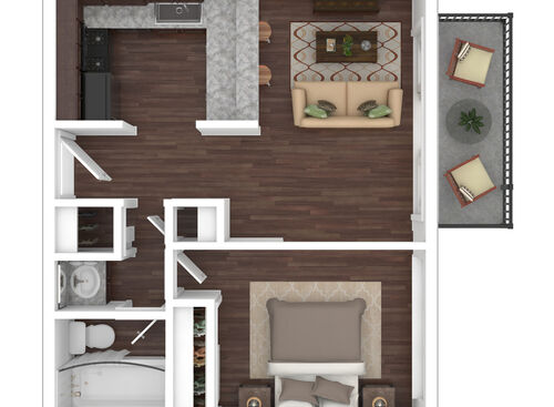 Studio: Beds - Studio: Baths - 1: SqFt Range - 443 to 443