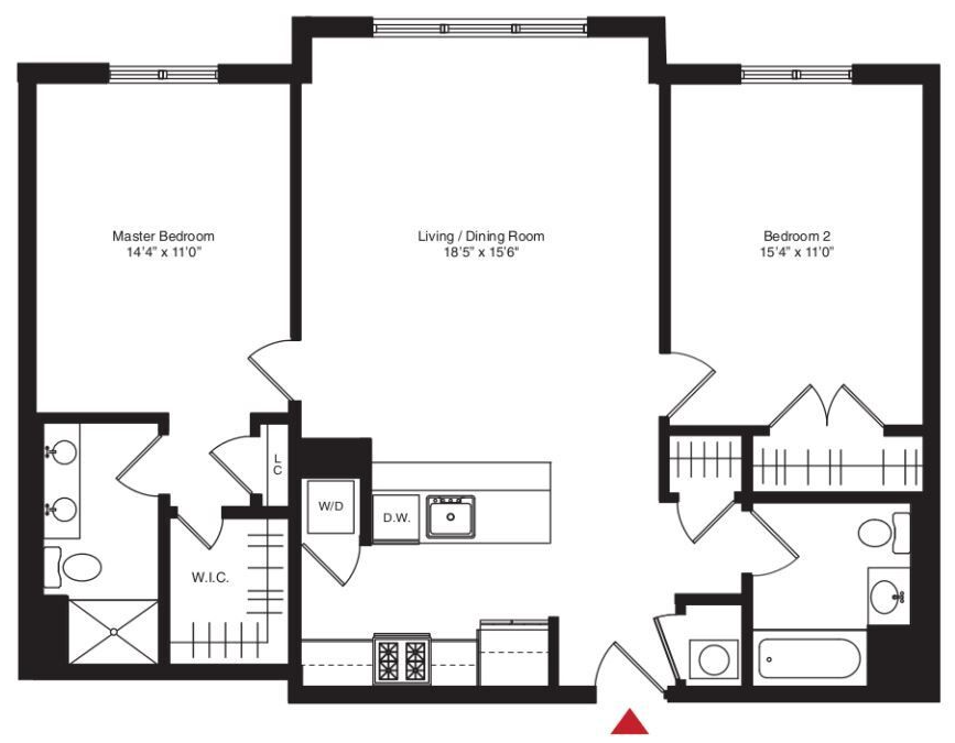Apartment 505 floorplan