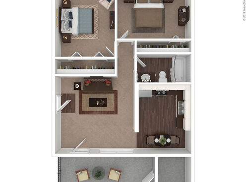2x1: Beds - 2: Baths - 1: SqFt Range - 950 to