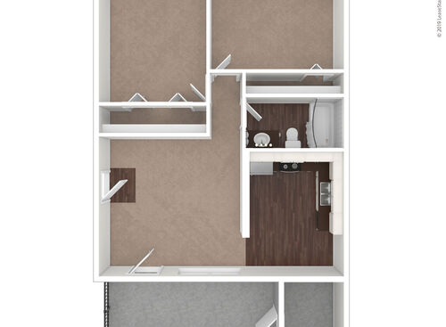 2x1: Beds - 2: Baths - 1: SqFt Range - 950 to