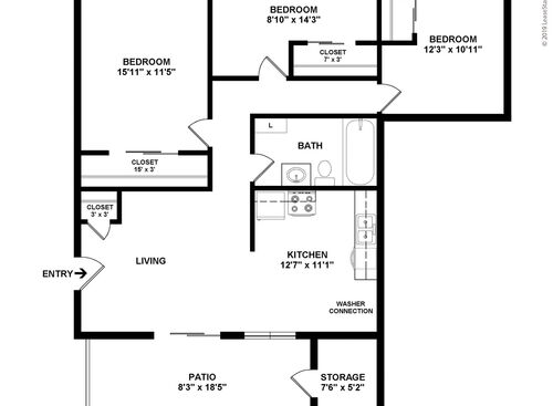 3x1: Beds - 3: Baths - 1: SqFt Range - 1050 to