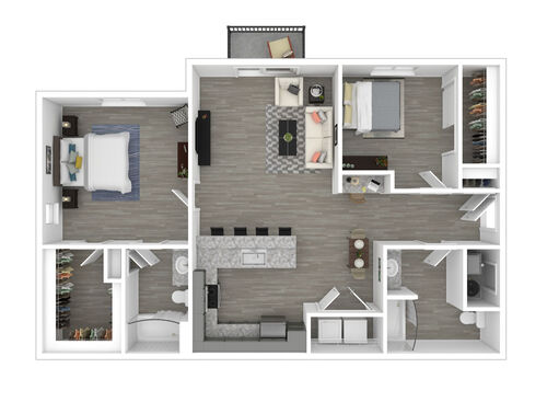 2 Bedroom 2 Bath: Beds - 2: Baths - 2: SqFt Range - 1114 to