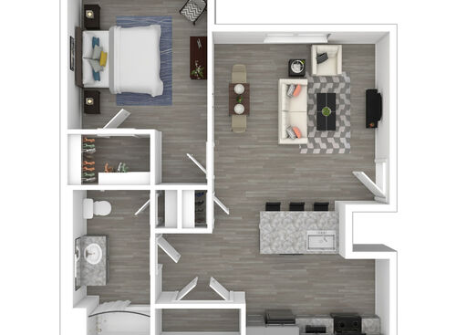 1 Bed 1 Bath: Beds - 1: Baths - 1: SqFt Range - 725 to