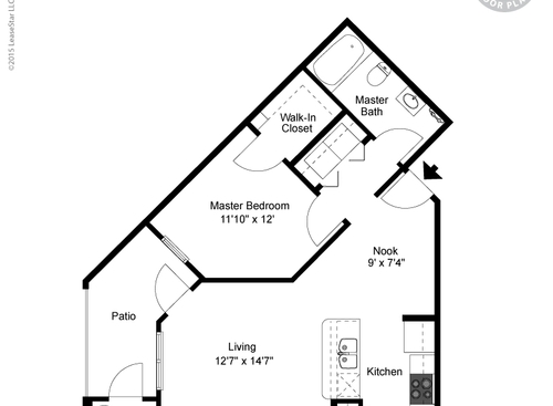 1x1A: Beds - 1: Baths - 1: SqFt Range - 695 to 695