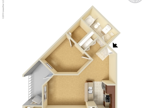 1x1A: Beds - 1: Baths - 1: SqFt Range - 695 to 695
