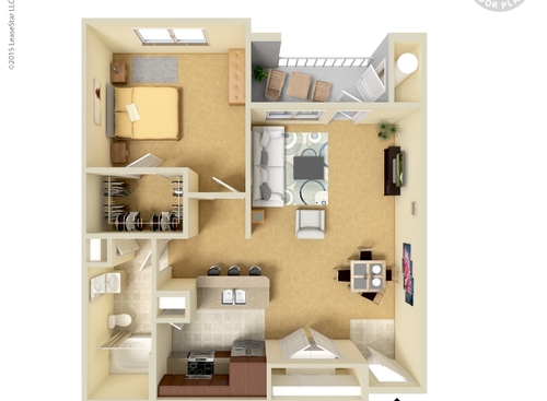 1x1B: Beds - 1: Baths - 1: SqFt Range - 771 to 771