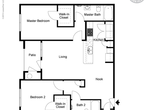 2x2D: Beds - 2: Baths - 2: SqFt Range - 1124 to 1124