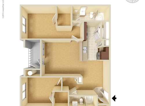 2x2D: Beds - 2: Baths - 2: SqFt Range - 1124 to 1124