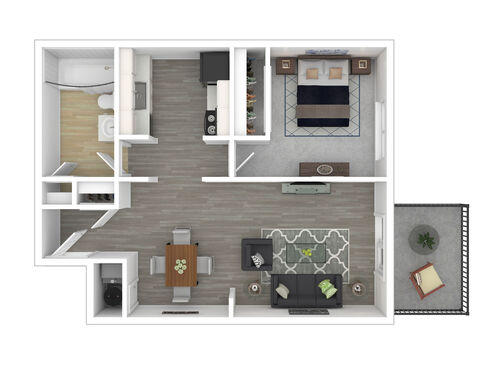 Aster: Beds - 1: Baths - 1: SqFt Range - 615 to 615
