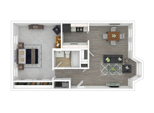 1BR1BAL: Beds - 1: Baths - 1: SqFt Range - 872 to 872