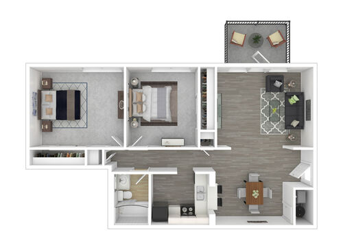 Magnolia: Beds - 2: Baths - 1: SqFt Range - 820 to 820