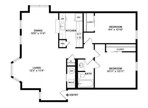 Primrose: Beds - 2: Baths - 1: SqFt Range - 880 to 880