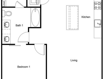 A2: Beds - 1: Baths - 1: SqFt Range - 760 to 760