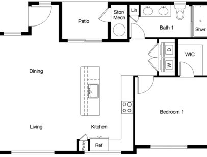L: Beds - 1: Baths - 1: SqFt Range - 818 to 818