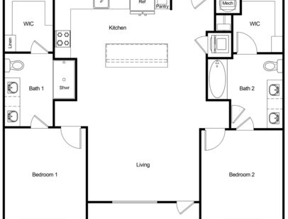 B1: Beds - 2: Baths - 2: SqFt Range - 1099 to 1099