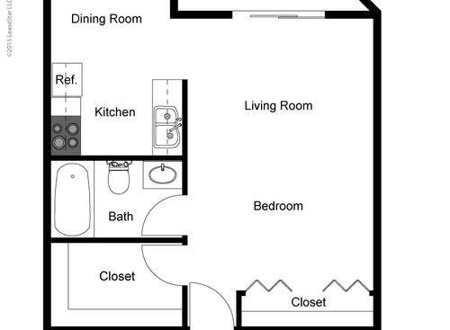 Central: Beds - Studio: Baths - 1: SqFt Range - 418 to 508