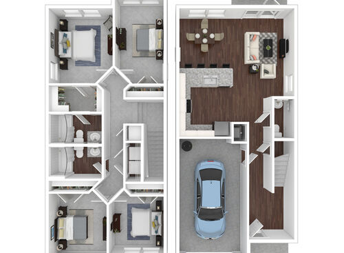 Four Bedroom: Beds - 4: Baths - 2: SqFt Range -  to