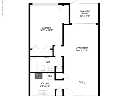 The Elite: Beds - 1: Baths - 1: SqFt Range - 750 to 750