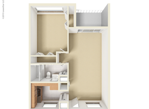 The Majestic: Beds - 1: Baths - 1: SqFt Range - 750 to 750