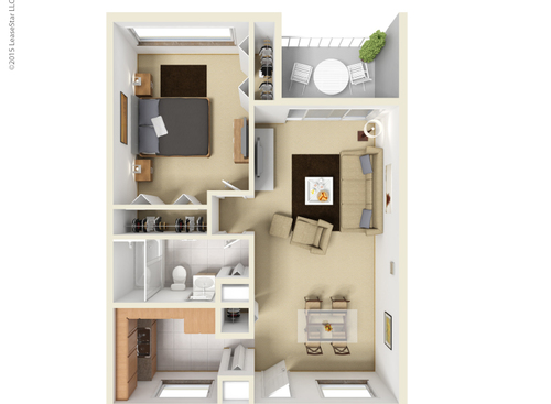 The Majestic: Beds - 1: Baths - 1: SqFt Range - 750 to 750